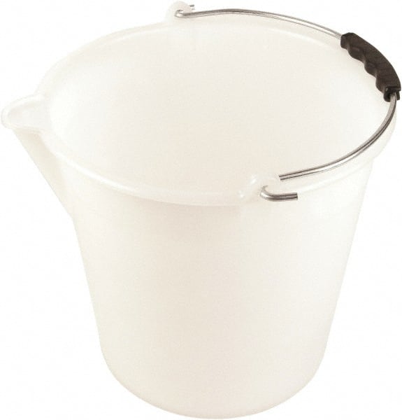 Bucket: Polyethylene, 11" High, 9-13/16" Dia, with Handle