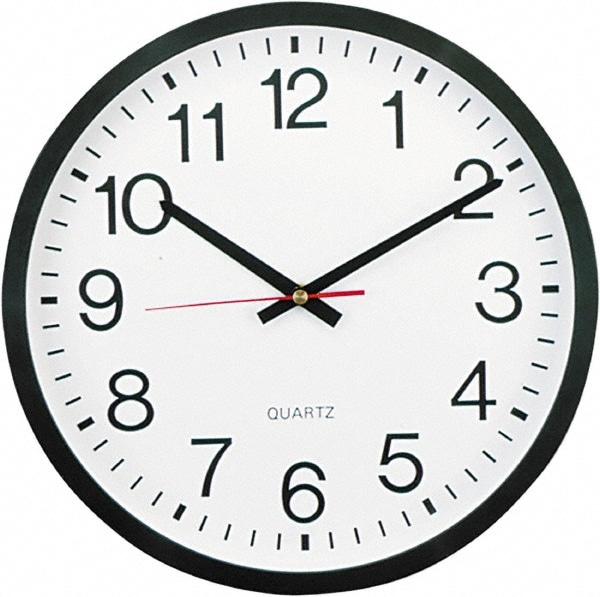 UNIVERSAL - 11-1/2 Inch Diameter, White Face, Dial Wall Clock | MSC ...