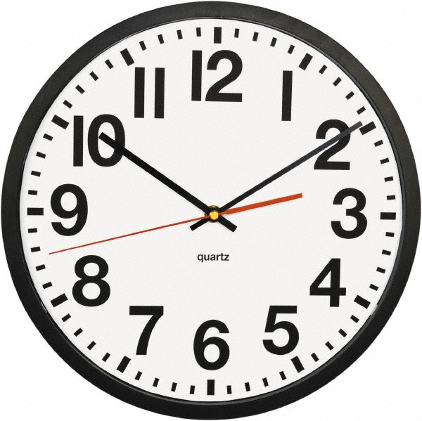 Universal One 12 Inch Diameter, White Face, Dial Wall Clock