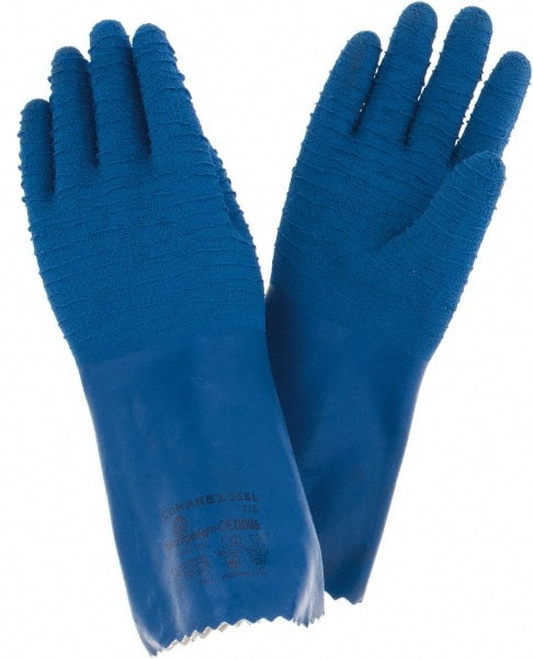Series 62-401 Chemical Resistant Gloves:  43.00 Thick,  Latex,  Supported,  General Purpose Chemical-Resistant