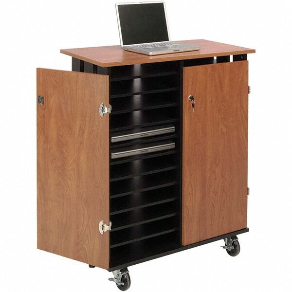 Oklahoma Sound - 200 Lb Capacity, 12 Shelf, 2 Door Laptop Security Cart ...