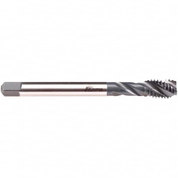 Emuge CU533200.5018 Spiral Flute Tap: #1-8, UNC, 4 Flute, Modified Bottoming, 2B & 3B Class of Fit, High Speed Steel, NE2 Finish 