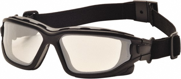 Safety Goggles: Anti-Fog & Scratch-Resistant, Indoor & Outdoor Mirror Polycarbonate Lenses - Direct Vent, Black Frame, Size Small