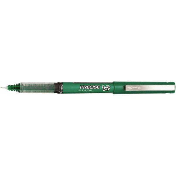 Roller Ball Pen: Precision Tip, Green Ink