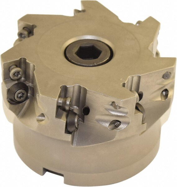 Indexable High-Feed Face Mill: 1" Arbor Hole