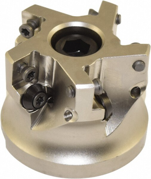 Indexable High-Feed Face Mill: 0.75 to 2" Cut Dia, 0.75" Arbor Hole