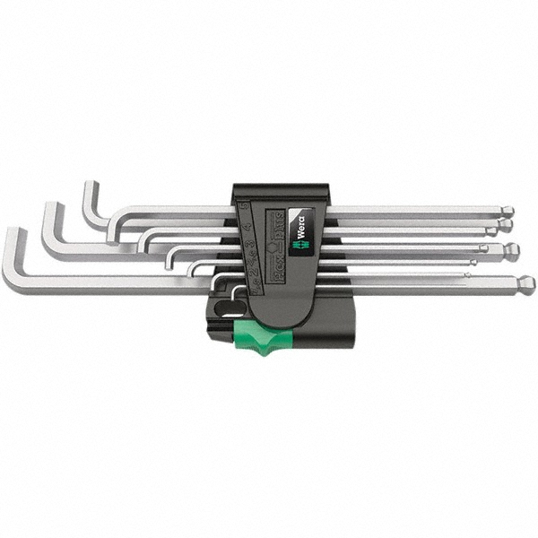 Wera Hex Key Sets: Tool Type: Hex; Handle Type: L-Key Long Arm; Measurement Type: Metric | Part #05073594001