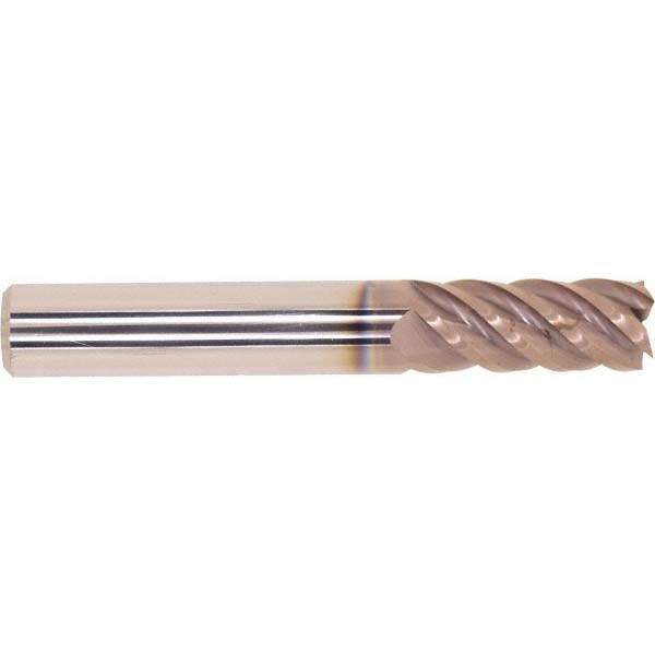 Square End Mill: 3/8'' Dia, 15/16'' LOC, 3/8'' Shank Dia, 2-1/2'' OAL, 5 Flutes, Solid Carbide