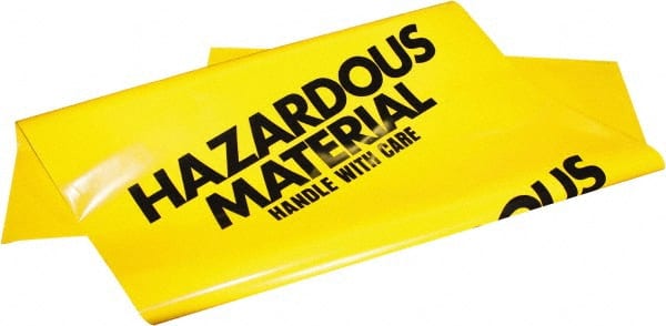 10 Gallon Capacity, Yellow, Low-Density Polyethylene, Hazardous Waste Bag