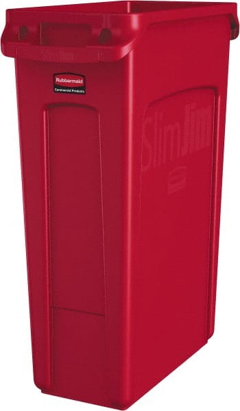 Rubbermaid 1956189 23 Gal Rectangle Red Trash Can 