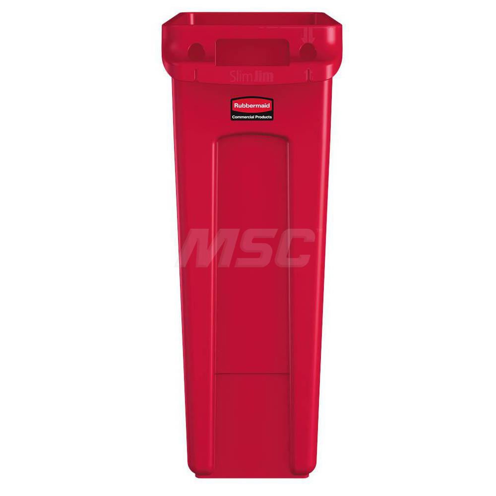 Rubbermaid - Trash Can: 23 gal, Rectangle, Red - 35912179 - MSC Industrial  Supply