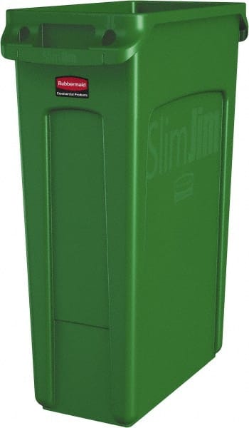 Rubbermaid 1956186 23 Gal Rectangle Green Trash Can 