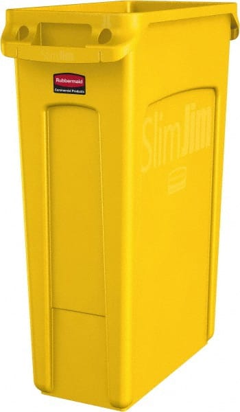 Rubbermaid 1956188 23 Gal Rectangle Yellow Trash Can 