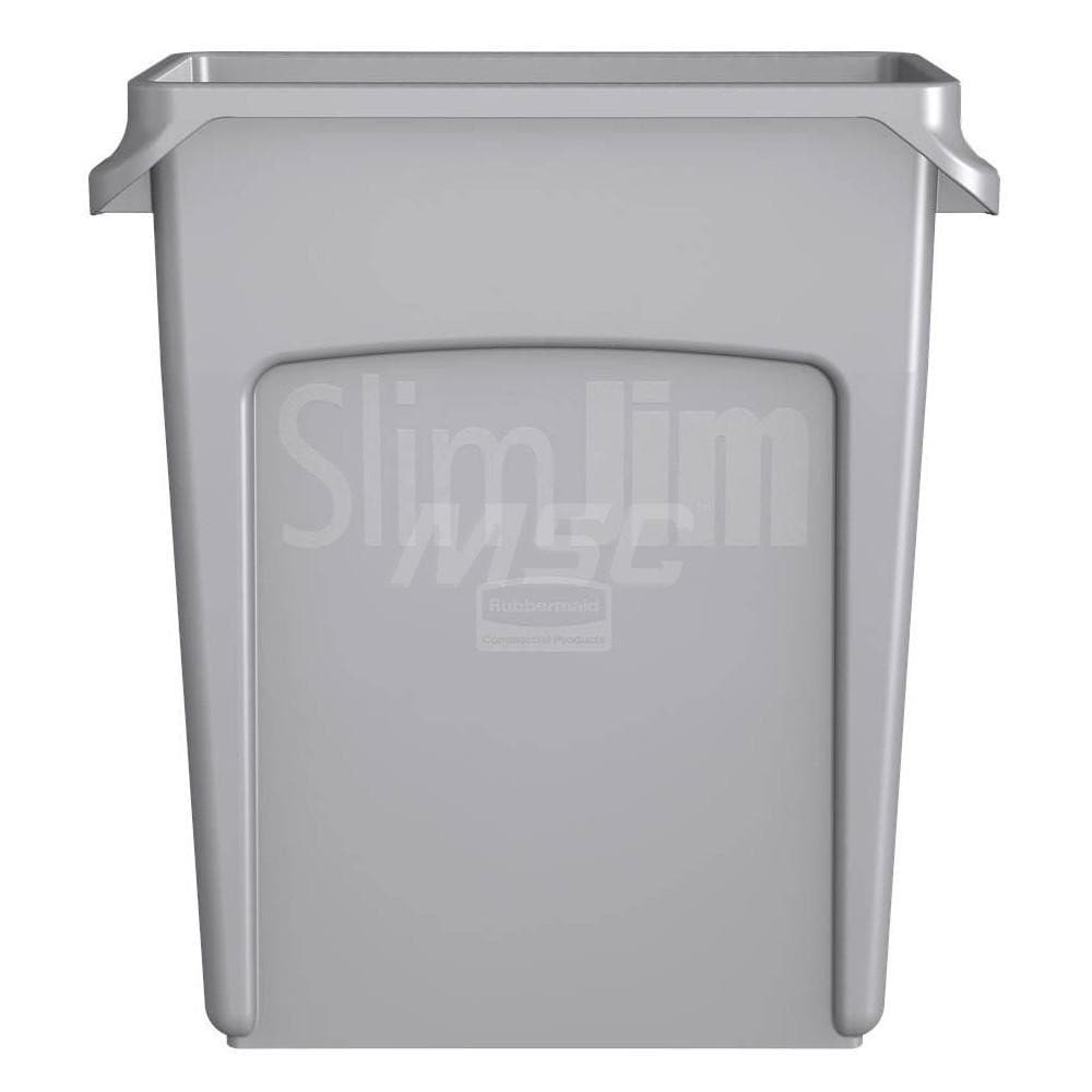 Rubbermaid - Decorative Trash Can: 23 gal, Rectangle, Gray - 64895717 - MSC  Industrial Supply