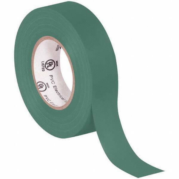 Electrical Tape: 3/4" Wide, 7 mil Thick, Green