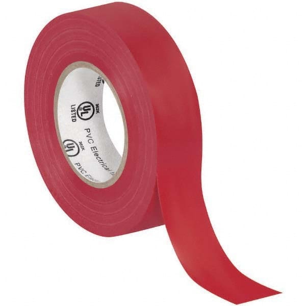 Electrical Tape: 3/4" Wide, 7 mil Thick, Red