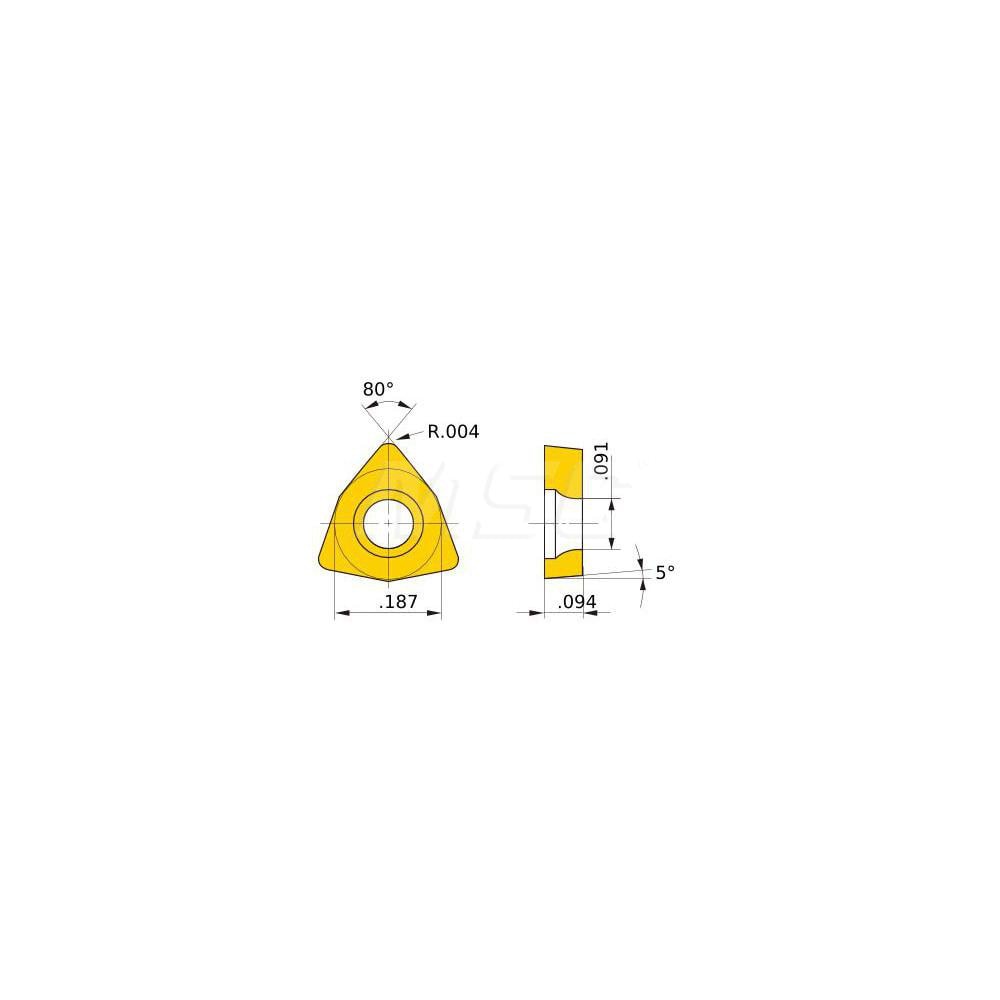 Turning Insert: WBGTL30201L-F VP15TF, Solid Carbide