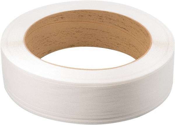 Polypropylene Strapping: 1/2" Wide, 7,200' Long, 0.02" Thick, Oscillated Coil