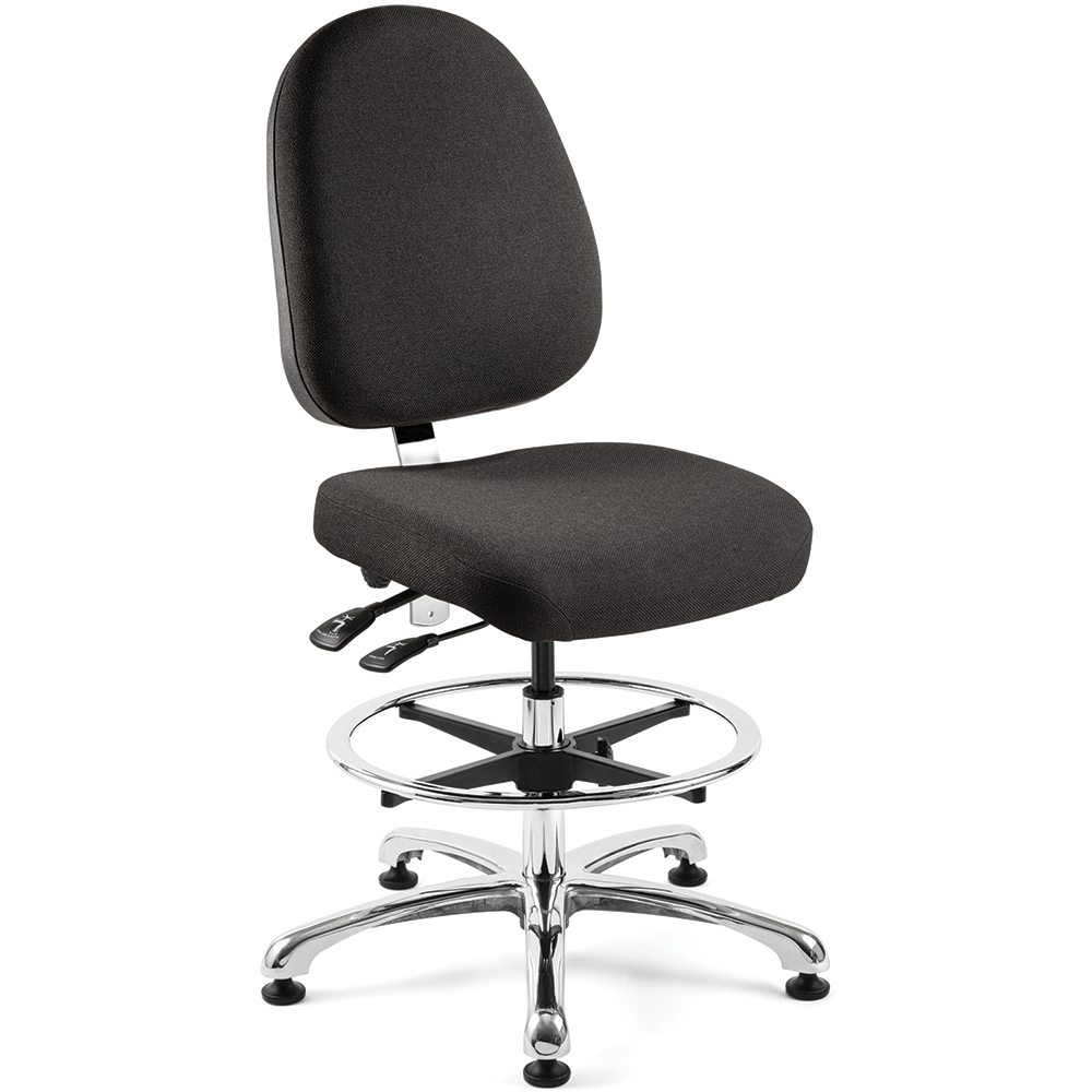 Bevco Task Chair Olefin, Adjustable Height, Black MSC Industrial