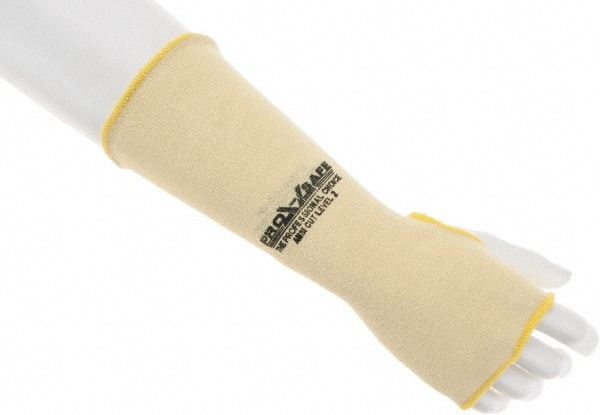 Cut-Resistant Sleeves: Size Standard, Kevlar, Yellow