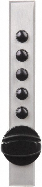 5/8 to 7/8" Door Thickness, Satin Chrome Pushbutton Knob Lockset