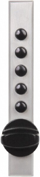14 to 20 Gauge" Door Thickness, Satin Chrome Pushbutton Knob Lockset