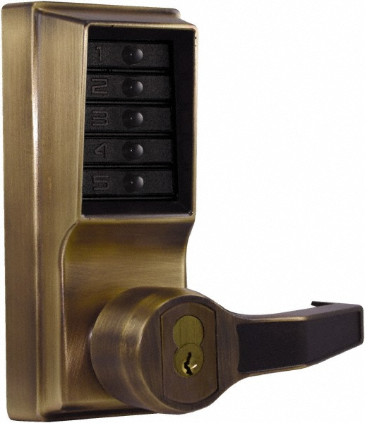Kaba Access - Combination Entry with Key Override Lever Lockset for 1-3 ...