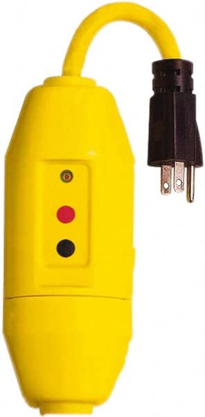 1 Outlet, 125 Volt, 15 Amp, Yellow, Load Side User Attachable Inline GFCI