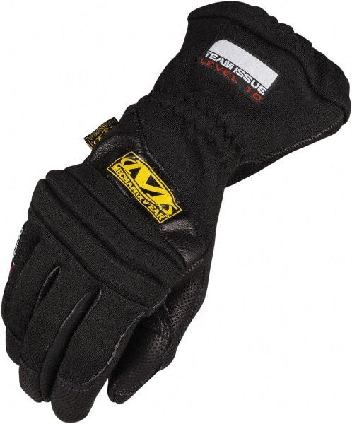 Mechanix Wear CXG-L10-010 Gloves: Size L, Tricot-Lined, Leather 