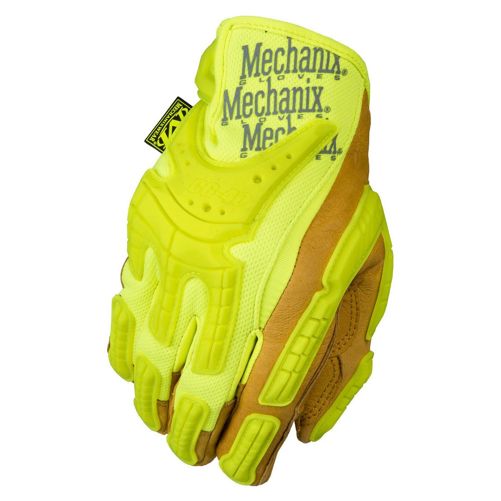 Gloves: Size M, Tricot-Lined, Leather
