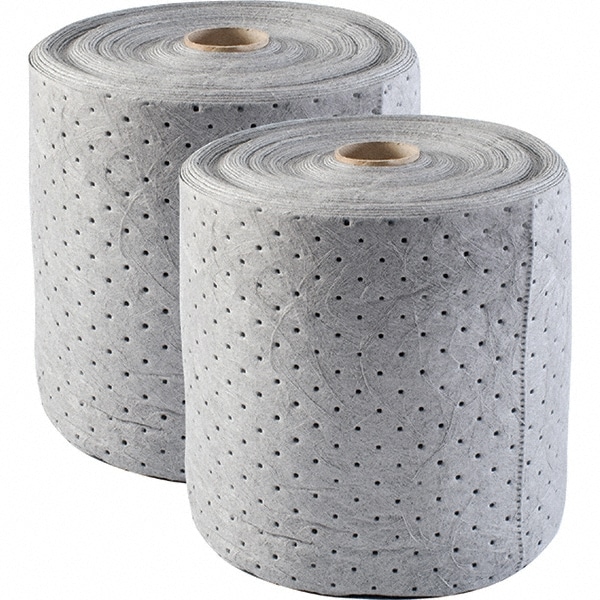 Brady SPC Sorbents BRU152 Sorbent Pad: Universal Use, 15" Wide, 150 Long, 38 gal, Gray 