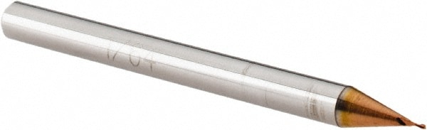 Accupro 12178734 Square End Mill: 1/64 Dia, 1/32 LOC, 1/8 Shank Dia, 1-1/2 OAL, 2 Flutes, Solid Carbide Image