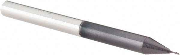 Accupro 12178735 Square End Mill: 1/64 Dia, 1/32 LOC, 1/8 Shank Dia, 1-1/2 OAL, 2 Flutes, Solid Carbide Image