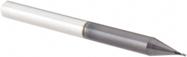 Accupro 12178866 Square End Mill: 1/64 Dia, 1/32 LOC, 1/8 Shank Dia, 1-1/2 OAL, 3 Flutes, Solid Carbide Image