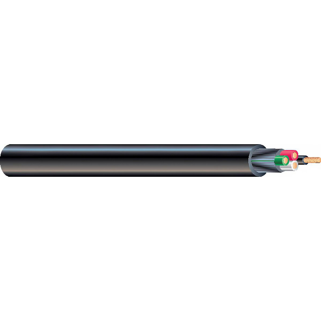 Southwire Building Wire: SOOW, 6.000 AWG, Polyvinyl Chloride, Stranded Core, 250.00' Long - Black, 133 Strand, Polyethylene Insulation