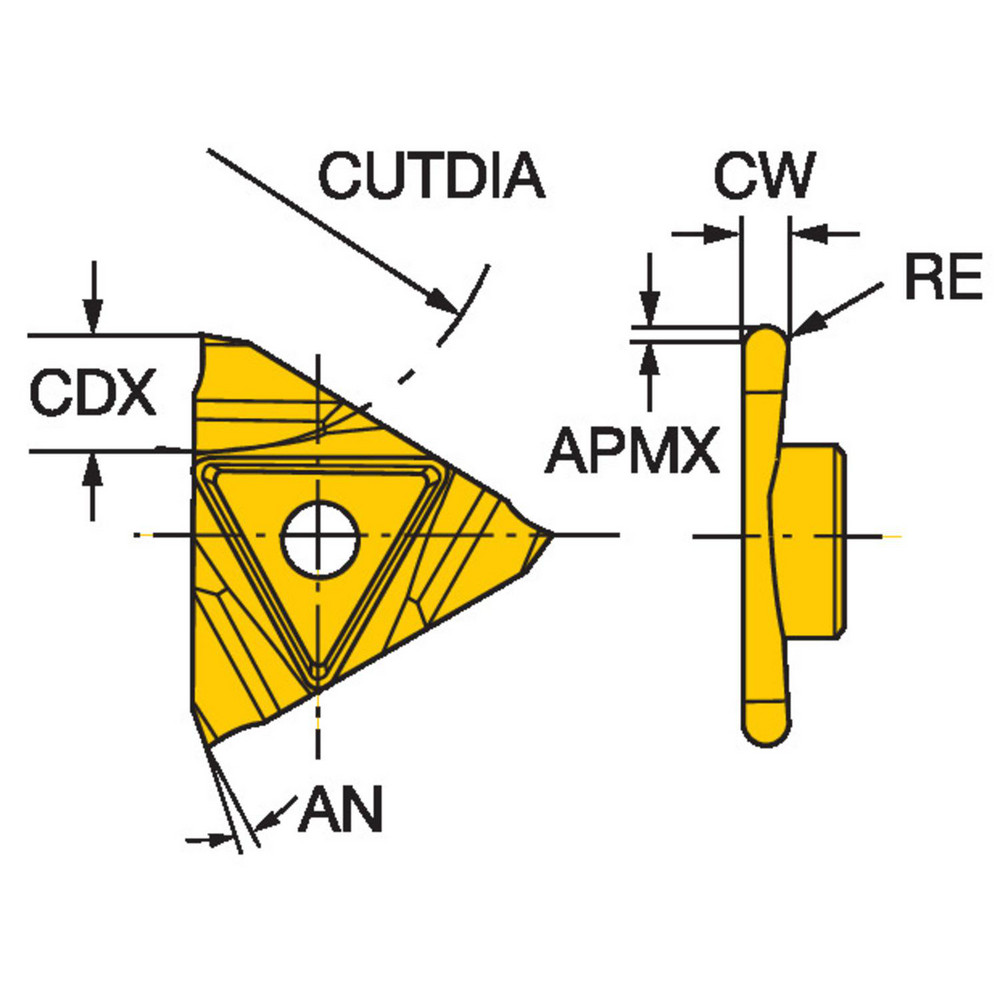 Sandvik Coromant Grooving Insert N123T3TRS, Solid Carbide MSC Direct