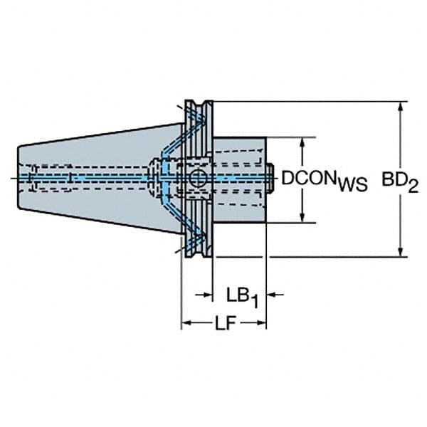 Sandvik Coromant - CAT40 Outside Taper, CAT to Capto Taper Adapter -  54735105 - MSC Industrial Supply