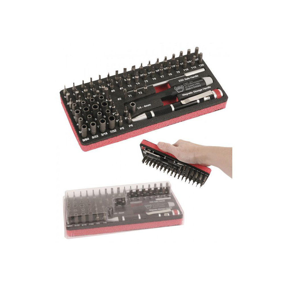 Wiha - Screwdriver Insert Bit Set: Hex Phillips, Slotted & Torx 