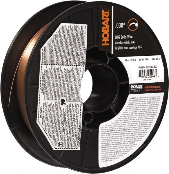 Hobart Welding Products H305406-R22 MIG Solid Welding Wire: 0.03" Dia 