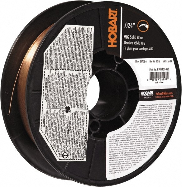 MIG Solid Welding Wire: 0.024" Dia