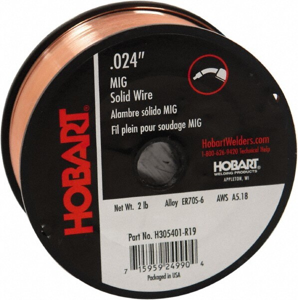 MIG Solid Welding Wire: 0.024" Dia