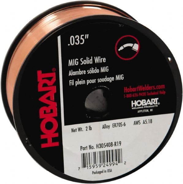 Hobart Welding Products H305408-R19 MIG Solid Welding Wire: 0.035" Dia 