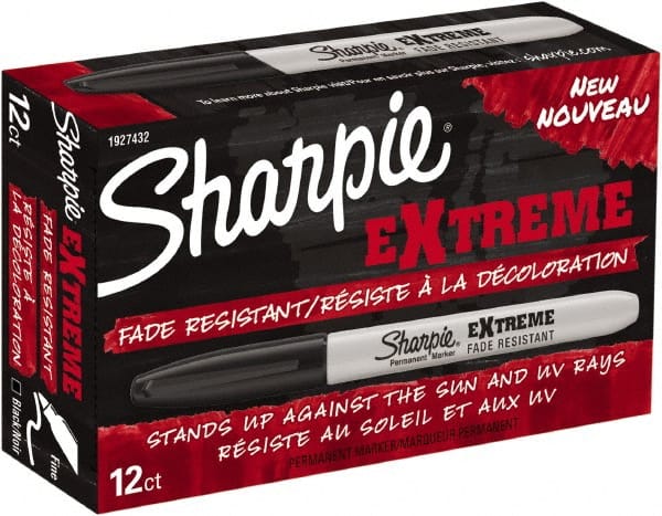 Sharpie 1927432 Extreme Fine Point Marker, Black, 12 Markers