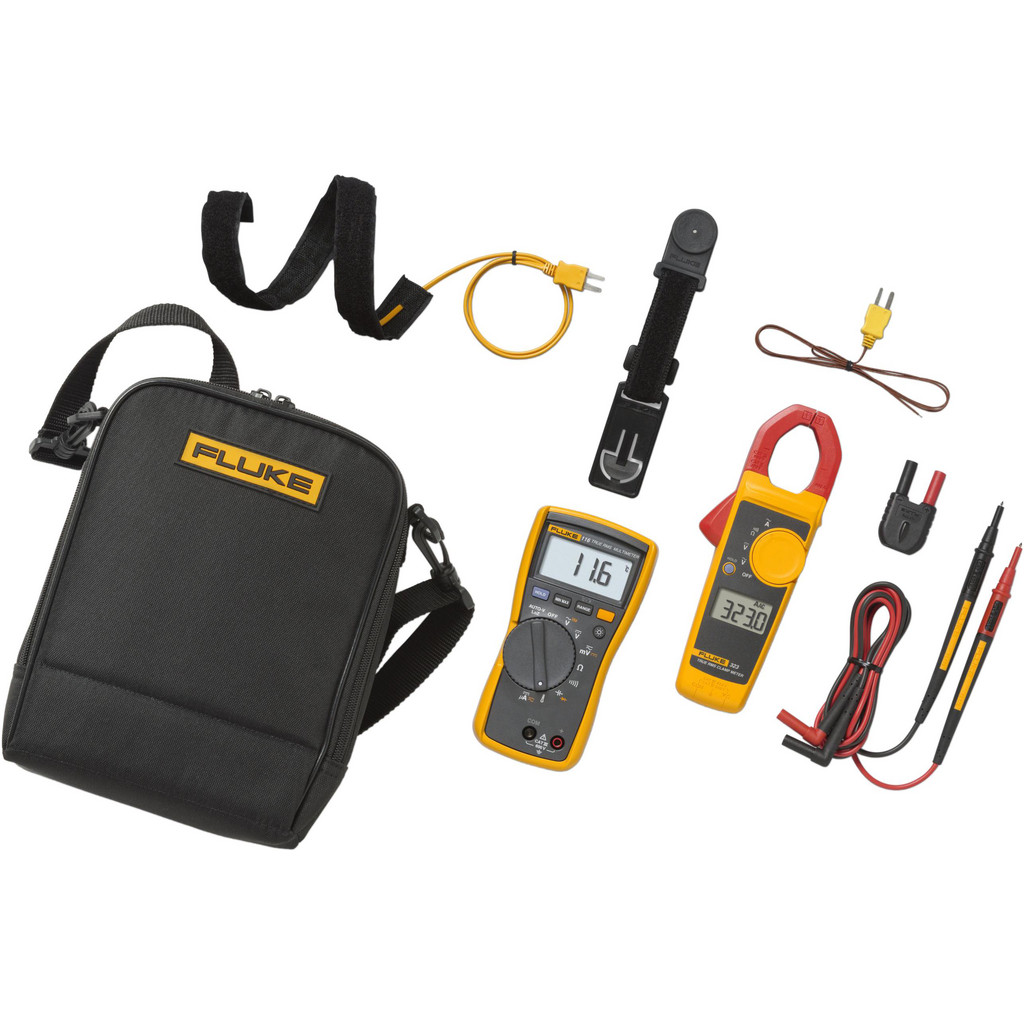 Fluke Multimeters: Multimeter Type: Digital; Measures: Amps, Resistance, Temperature, AC Current, DC Voltage, Capacitance, Frequency, Continuity, AC