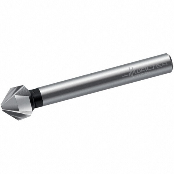10mm Head Diam, 6mm Shank Diam, 3 Flute 90° High Speed Steel Countersink