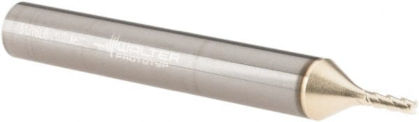 Walter-Prototyp 5907090 Square End Mill: 1/16 Dia, 0.164 LOC, 1/4 Shank Dia, 2 OAL, 3 Flutes, Solid Carbide 