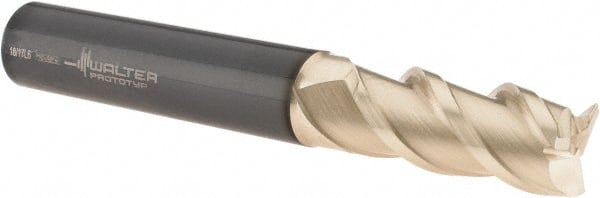 Walter-Prototyp 5907098 Square End Mill: 1/2 Dia, 1.079 LOC, 1/2 Shank Dia, 3-1/2 OAL, 3 Flutes, Solid Carbide 