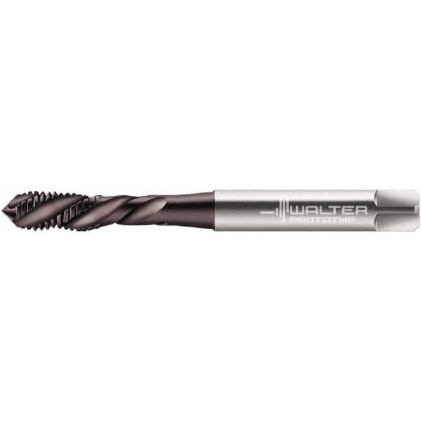 Walter-Prototyp 6245603 Spiral Flute Tap: M6 x 1.00, Metric, 3 Flute, Modified Bottoming, 6HX Class of Fit, Powdered Metal, Hardlube Finish 