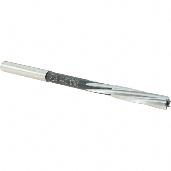 Walter-Titex 5072545 Chucking Reamer: 0.198" Dia, 3.3858" OAL, 0.9055" Flute Length, Straight Shank, Cobalt Steel Image