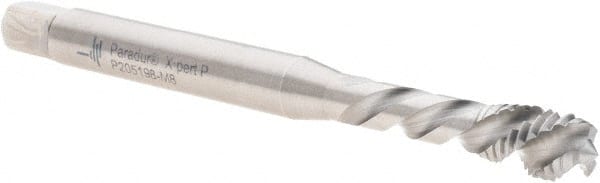 Walter-Prototyp 6244455 Spiral Flute Tap: M8 x 1.25, Metric, 3 Flute, Modified Bottoming, 6H Class of Fit, Cobalt, Bright/Uncoated 